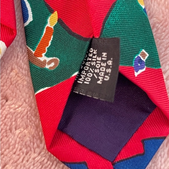 Holiday Red Christmas Tree Tie - Picture 6 of 6